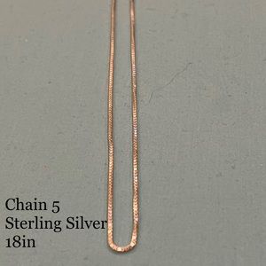 18in Sterling Silver Box Chain
